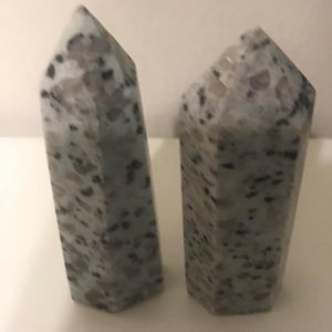 Kiwi Jasper crystal gemstone tower point